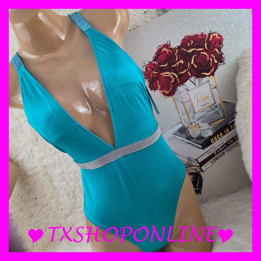 💗👙Victoria's Secret Shine Strap Plunge One-Piece Swimsuit 👙💗